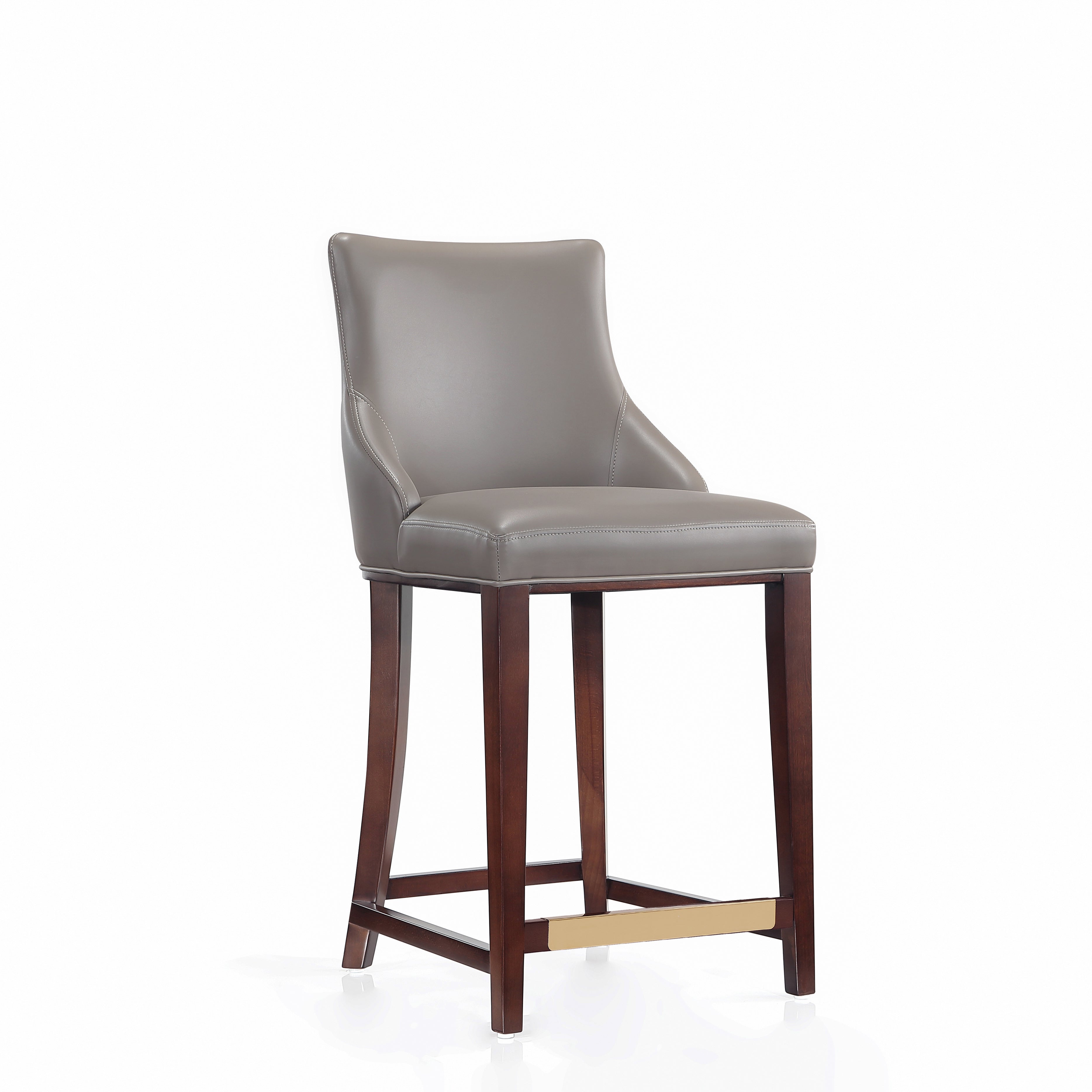 Shubert Wood Upholstered Counter Stool in Dark