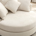 Orisfur 360° Swivel Accent Barrel Chair with Storage Ottoman
