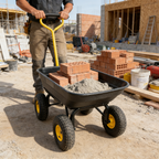 Folding Car Poly Garden Dump Truck with Steel Frame