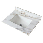 31 Inch Carrara Marble Vanity Top