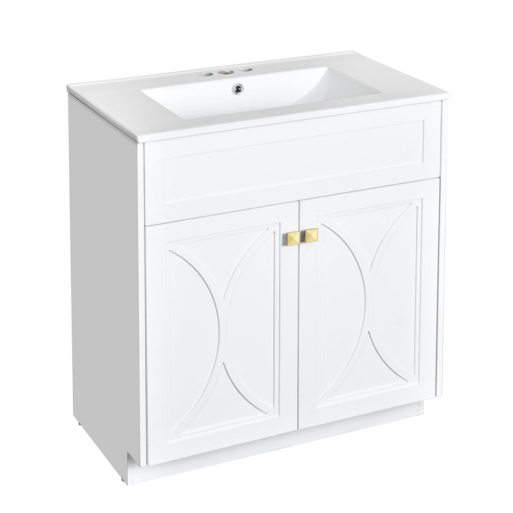 30'' Bathroom Vanity with Ceramic Sink Combo