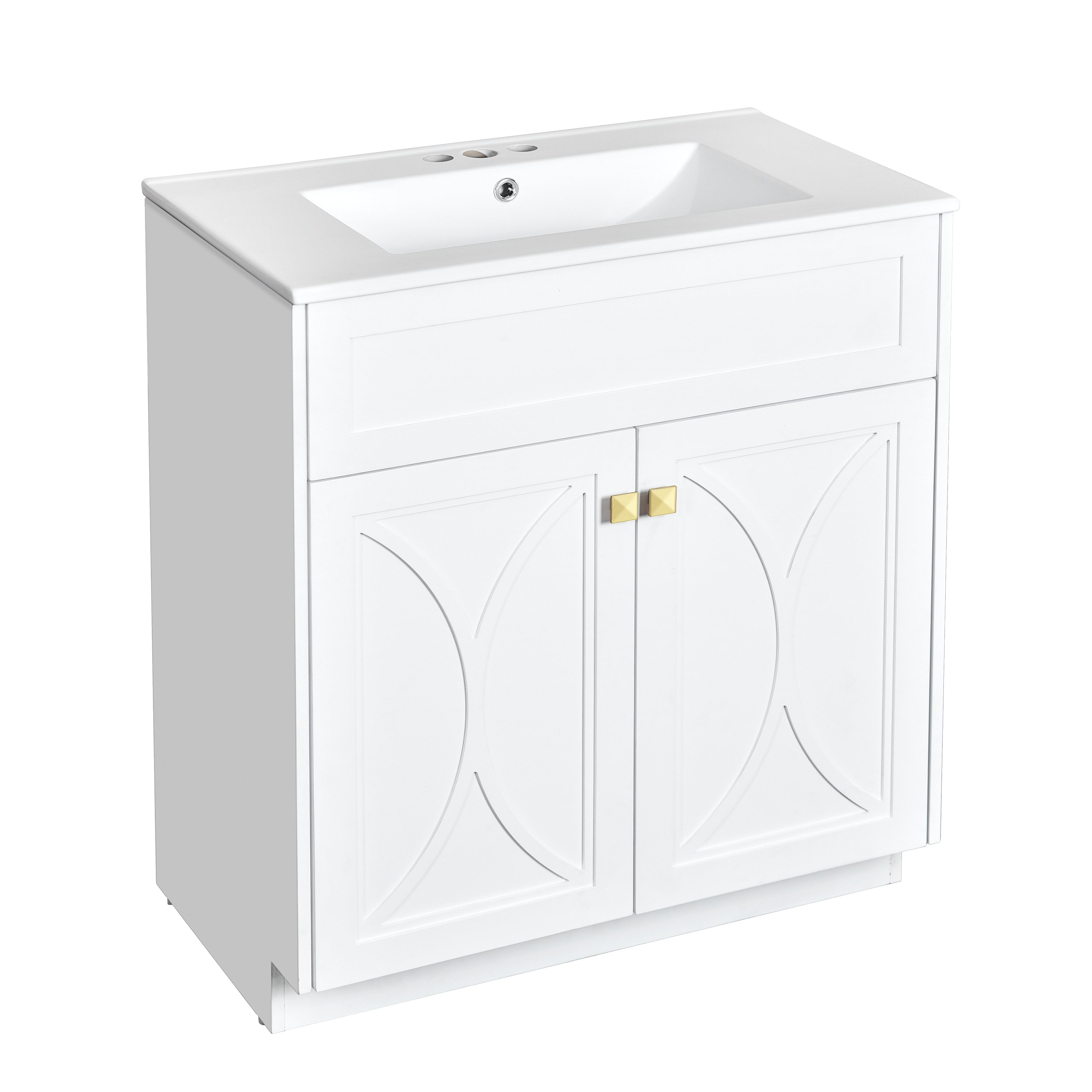 30'' Bathroom Vanity with Ceramic Sink Combo