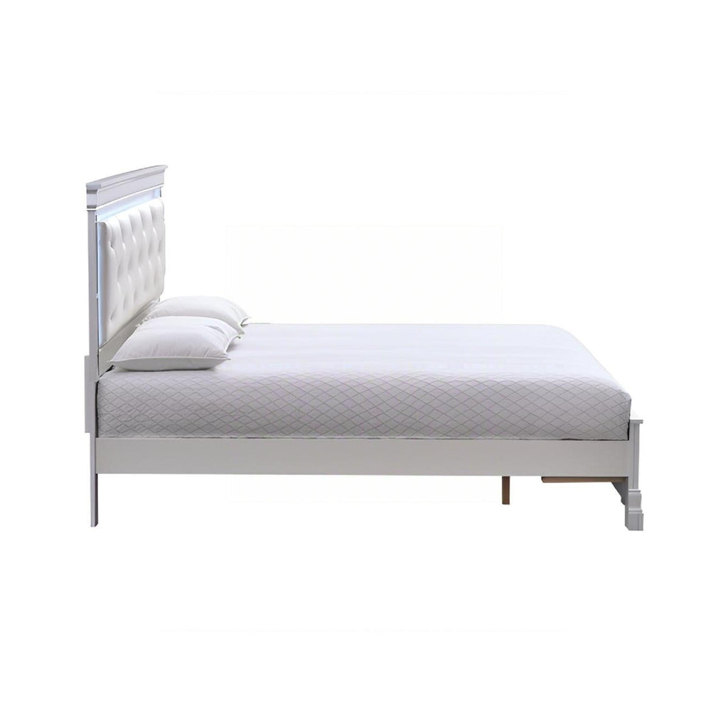 Verona G6735B-QSB Queen Bed (Mattress Not Included), Pearl