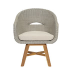 Outdoor Dining Arm Chair with Cushion, Set of 2