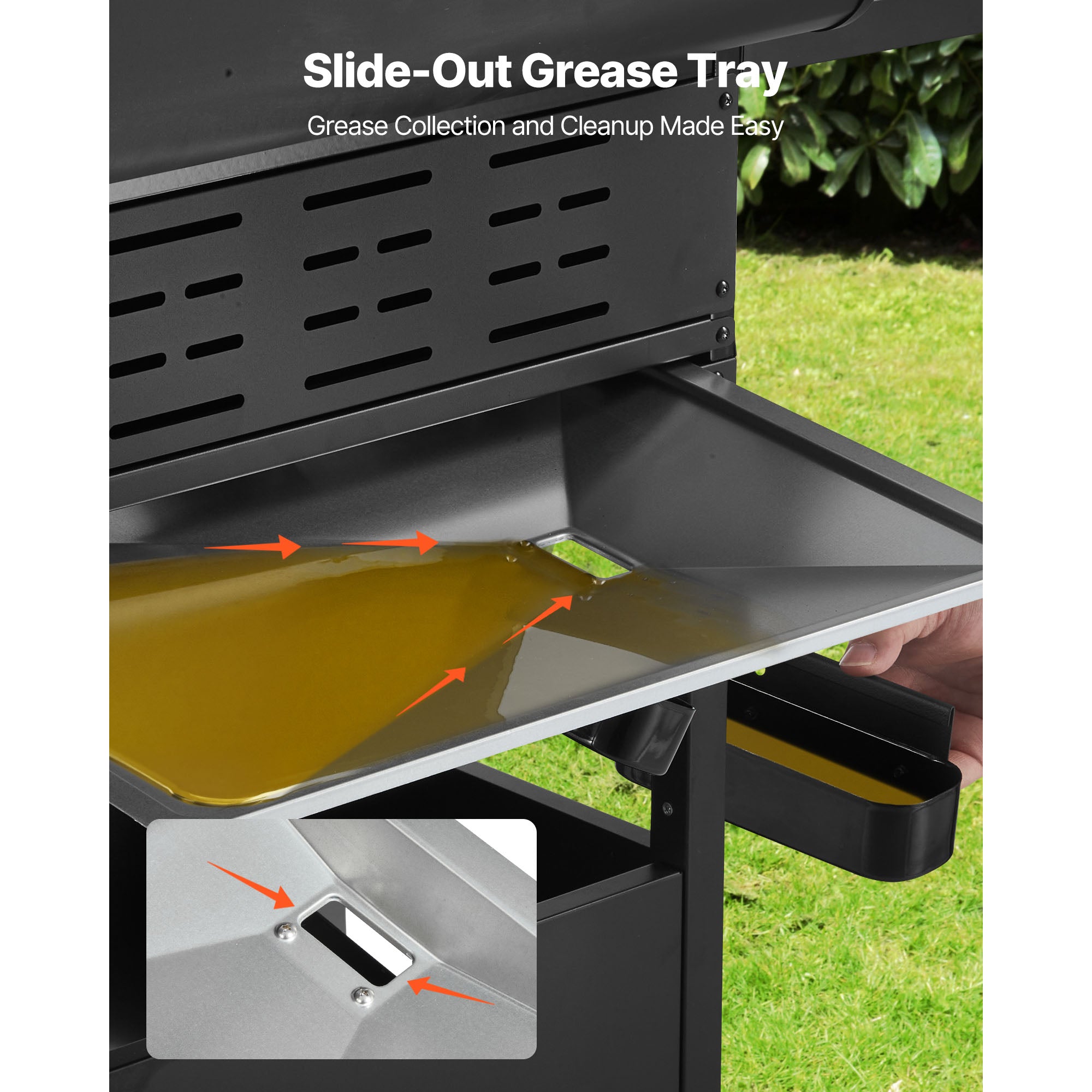 4 Burner Propane Gas Grill with Side Burner