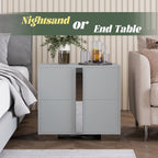 Modern End Table with Drawers