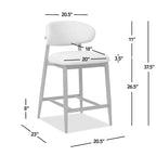 Locke 26.5" Modern Upholstered Counter Stool