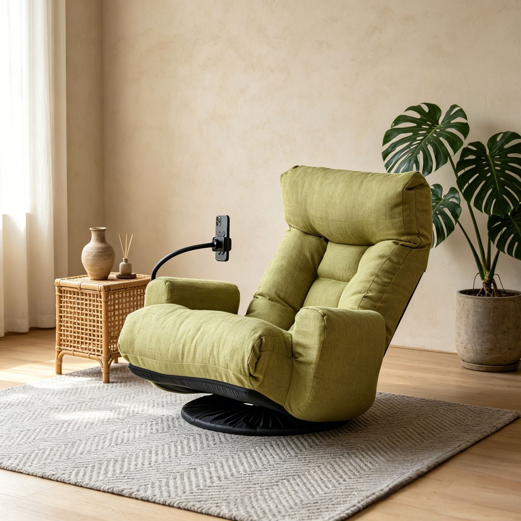 Adjustable Head and Waist Game Chair