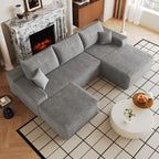 107" Cloud Sectional Sofa with Ottoman