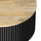 Demy 35 Inch Wide Solid Mango Wood Coffee Table