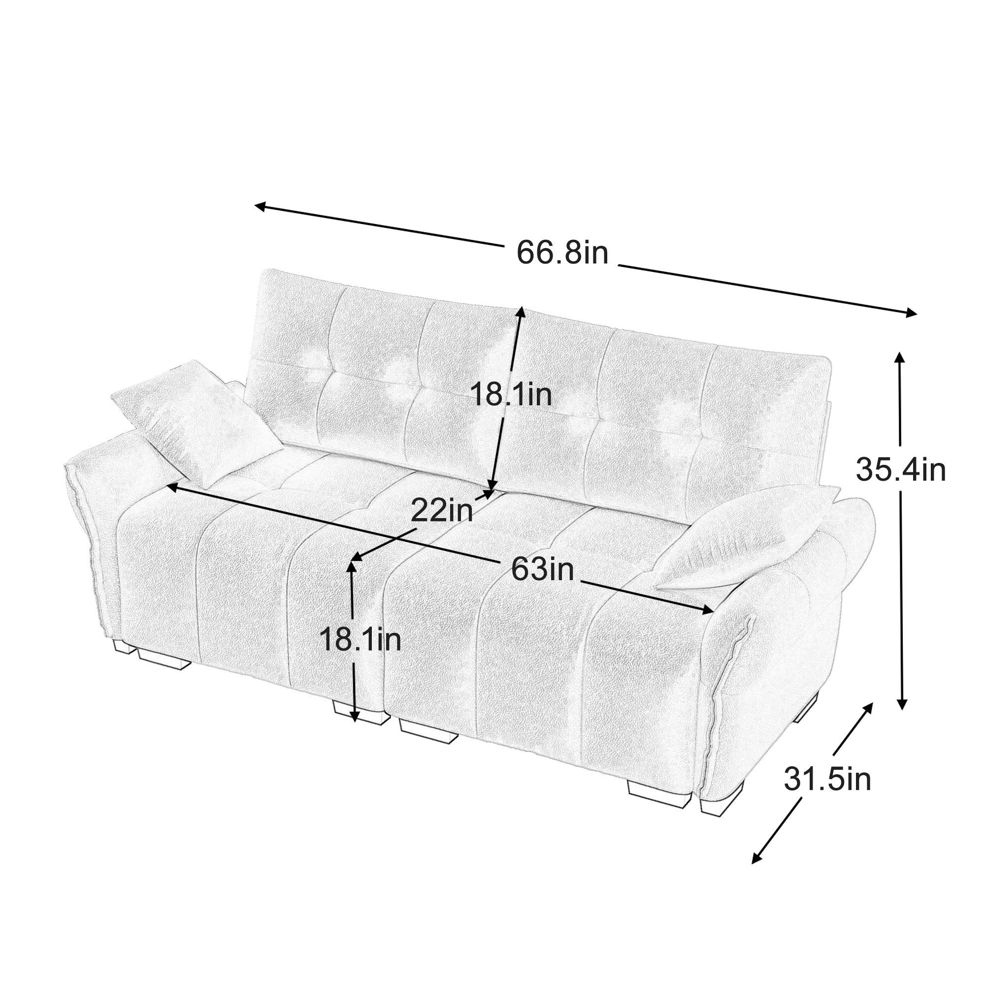 Premium Two-Seater Sofa