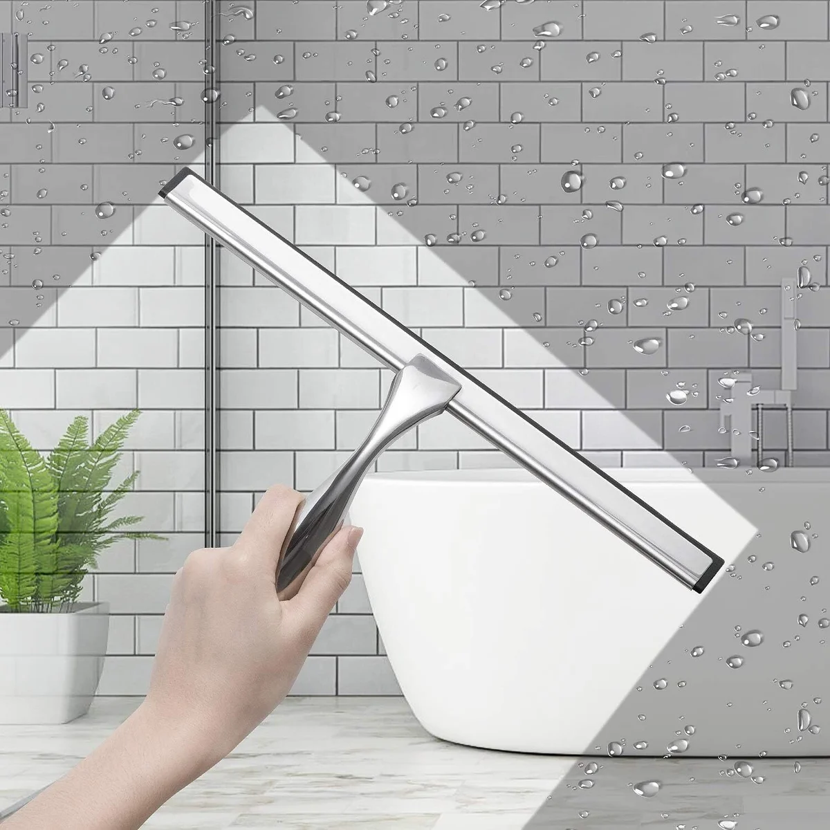 10 Inch Shower Squeegee with 3M Hanger
