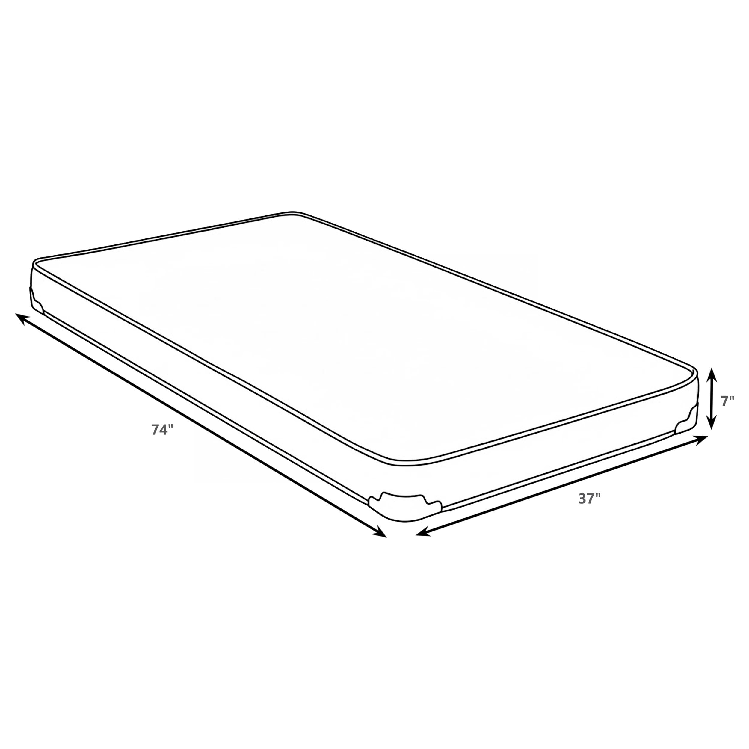 Drover 7-inch Twin Foam Mattress with Built-in Bunkie Board-