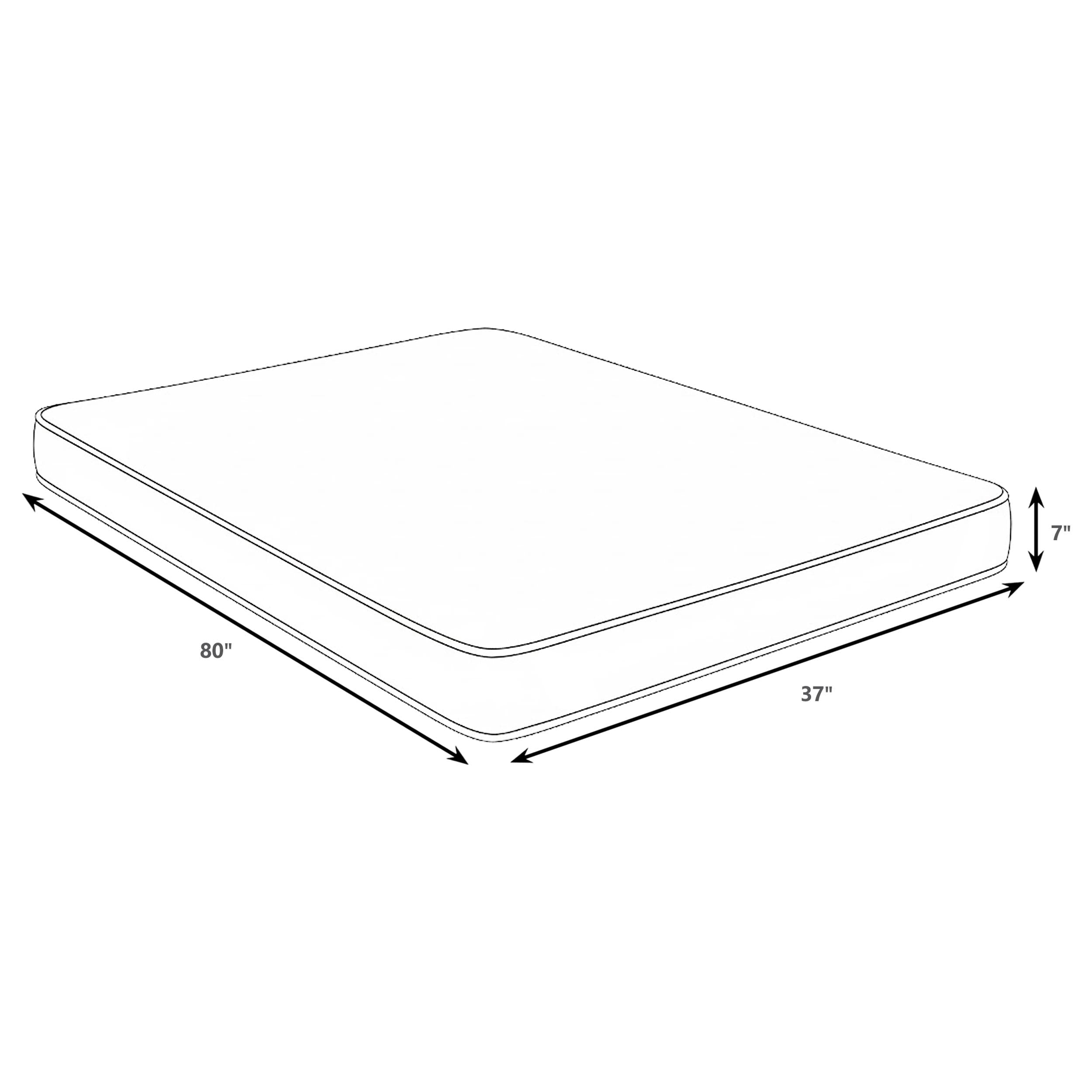 Kenyon 7-inch Twin XL Bamboo Cover Firm Foam Mattress-