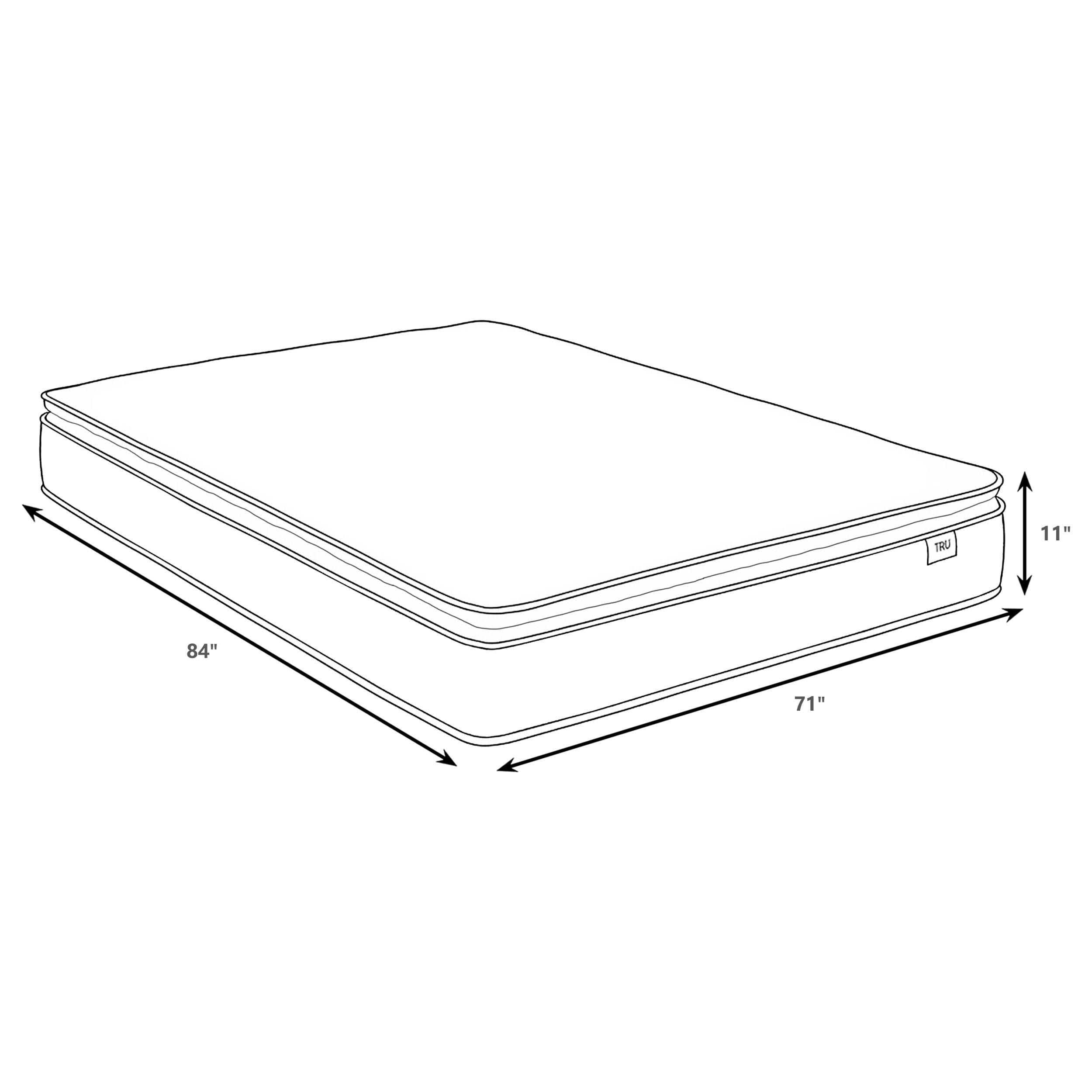 Hayes 11-inch California King Pillow Top Foam Hybrid Mattress-