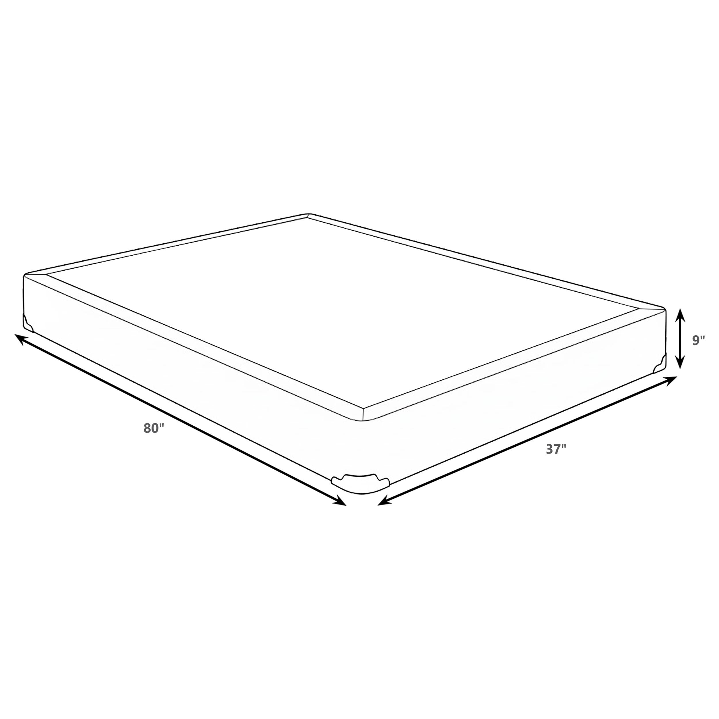 Mercer 9-inch Twin XL Standard Box Spring Foundation-