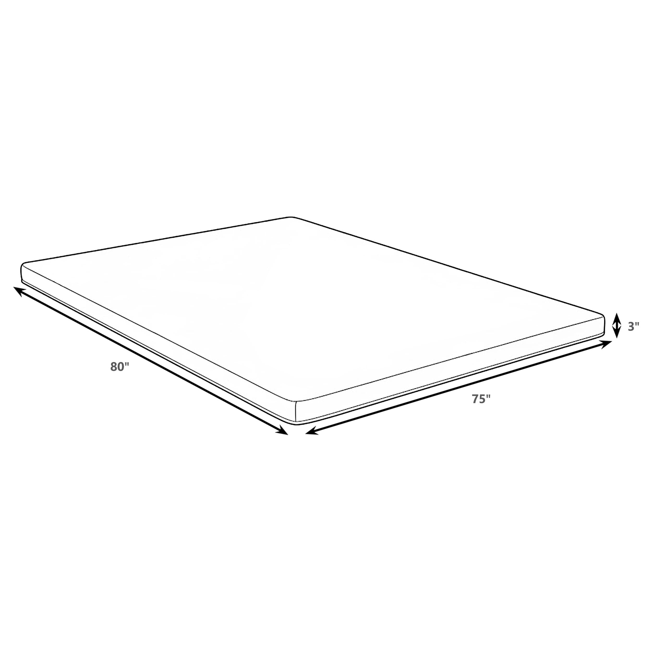 Cascade 3-inch Eastern King Cool Memory Foam Mattress Topper-