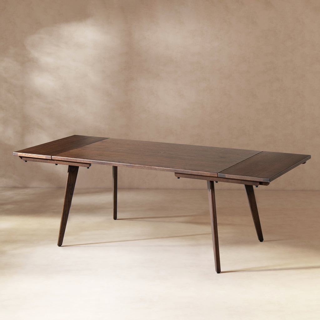 Capri 59-90.5" Solid Oak Dining Table