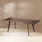 Capri 59-90.5" Solid Oak Dining Table
