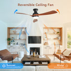 52-Inch Ceiling Fan With Light And Remote Control