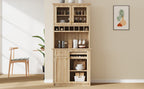 TOPMAX Farmhouse Freestanding Buffet with Hutch
