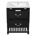 24" Bathroom Vanity with Ceramic Sink