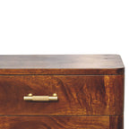 Solid Wood Chestnut T-Bar Nightstand