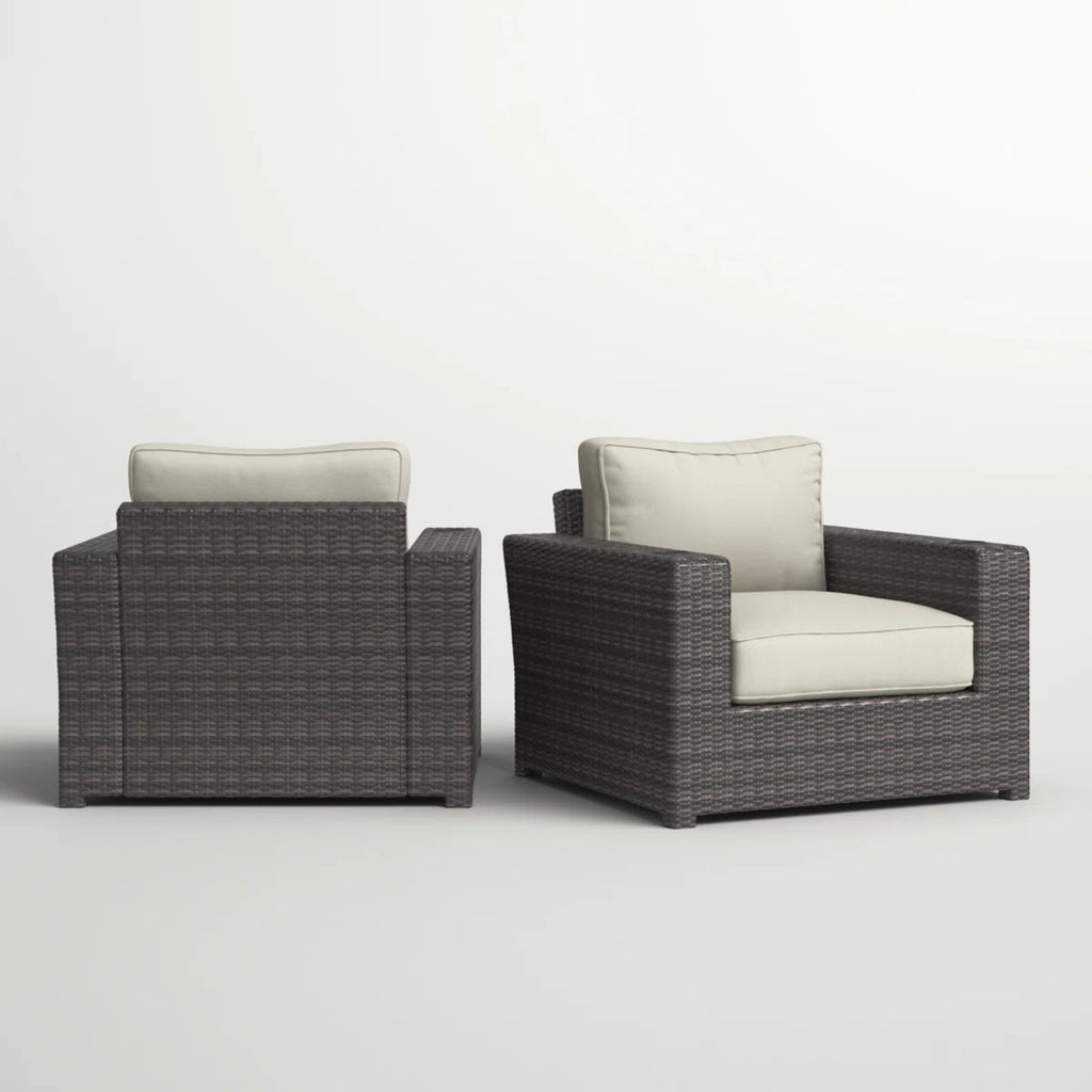 LSI Fully Assembled Outdoor Armchairs with Cushions (Set of 2)