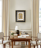 18x22" Lucian Framed Antiqued Sculpture Print, 2 Piece