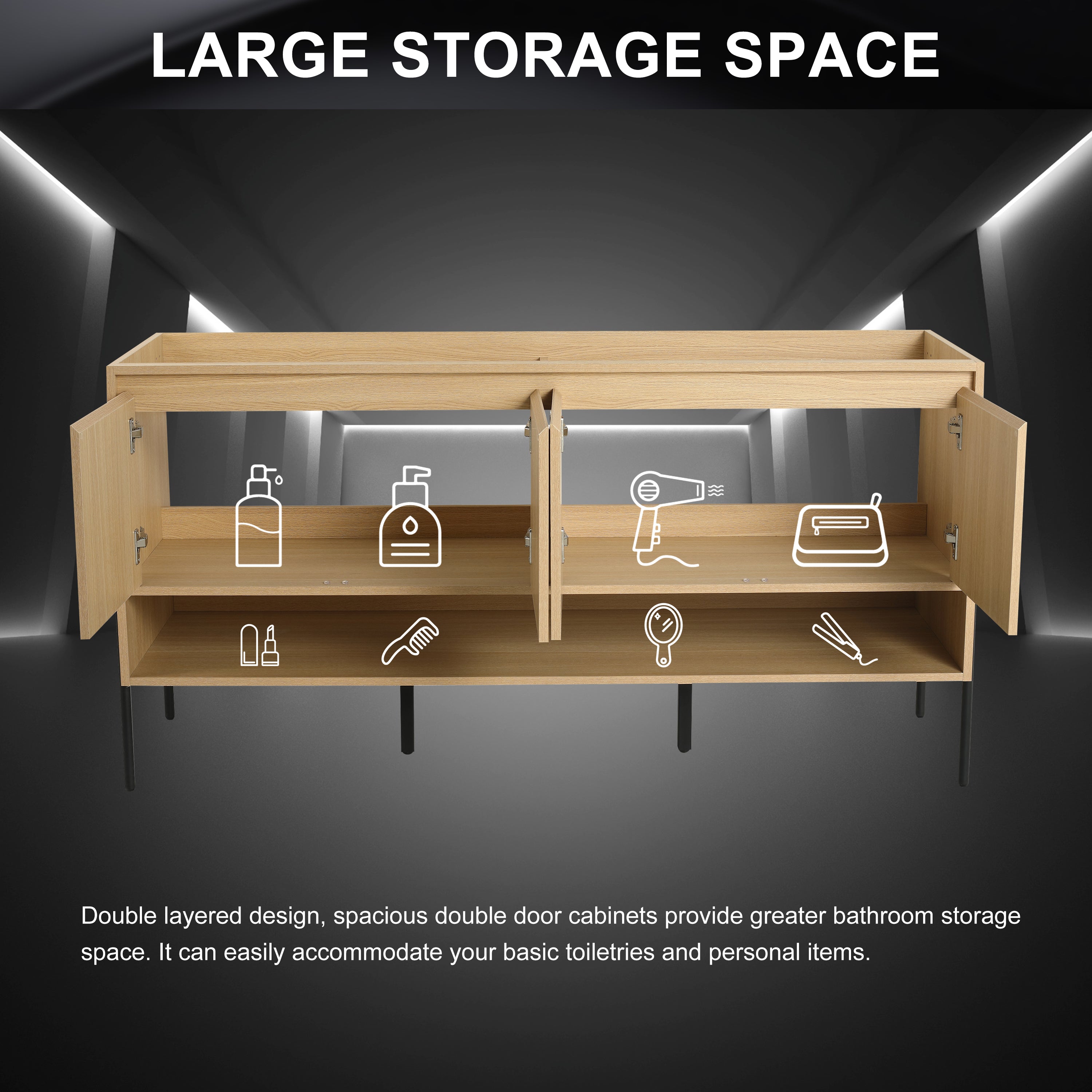 60" Freestanding Bathroom Vanity
