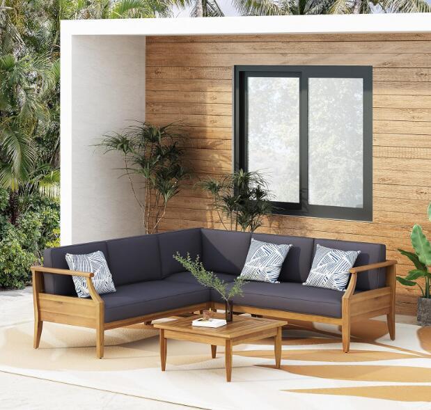 Aston 4-Piece Sofa Set - Dark Gray