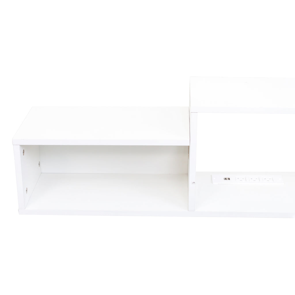 65.35in Wall Mounted Floating TV Stand with Color LEDs