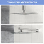 10" Square Rainfall Shower Head, Wall/Ceiling Mounted