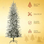 Pre Lit Artificial Flocked Christmas Tree with Snow Branches
