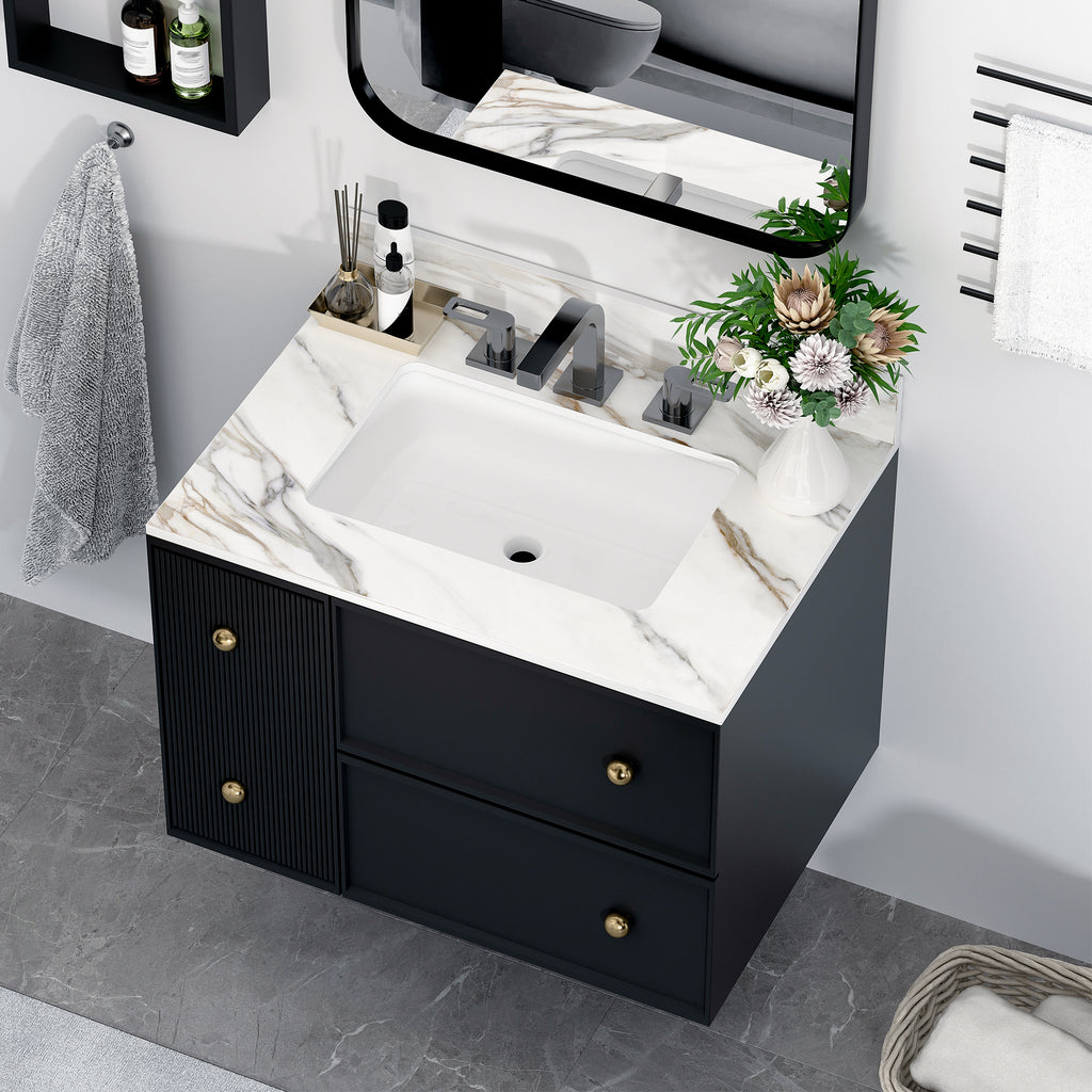 31 Inch Carrara Marble Vanity Top