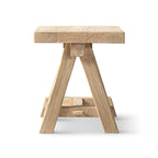 Hawthorne 18" Square Reclaimed Elm Trestle Side Table