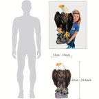 Large Standing Bald Eagle Garden Statue