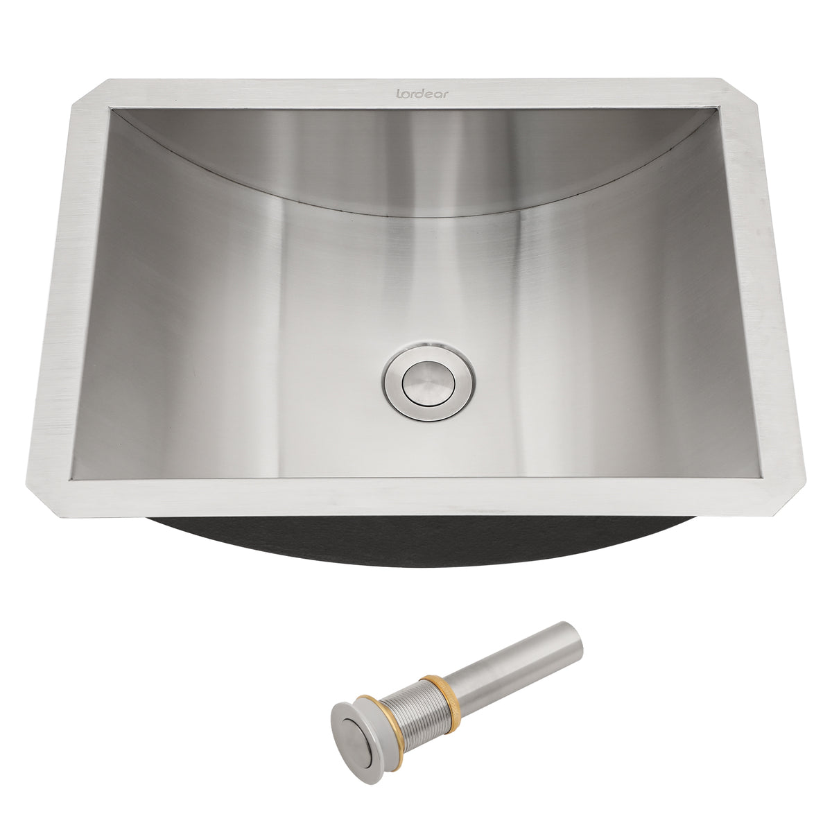 18"x13" Brushed Nickel Stainless Steel Undermount Bathroom Sink