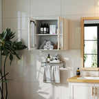 Wall Cabinet with Arched Glass Doors