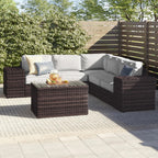4-Seat Rattan Wicker Patio Furniture Set with Cushions