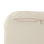 Acacia Wood Outdoor Armless Chair with Rope Back & Weather-Resistant Cushion