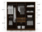 Gramercy 82" Wardrobe Closet in Chestnut