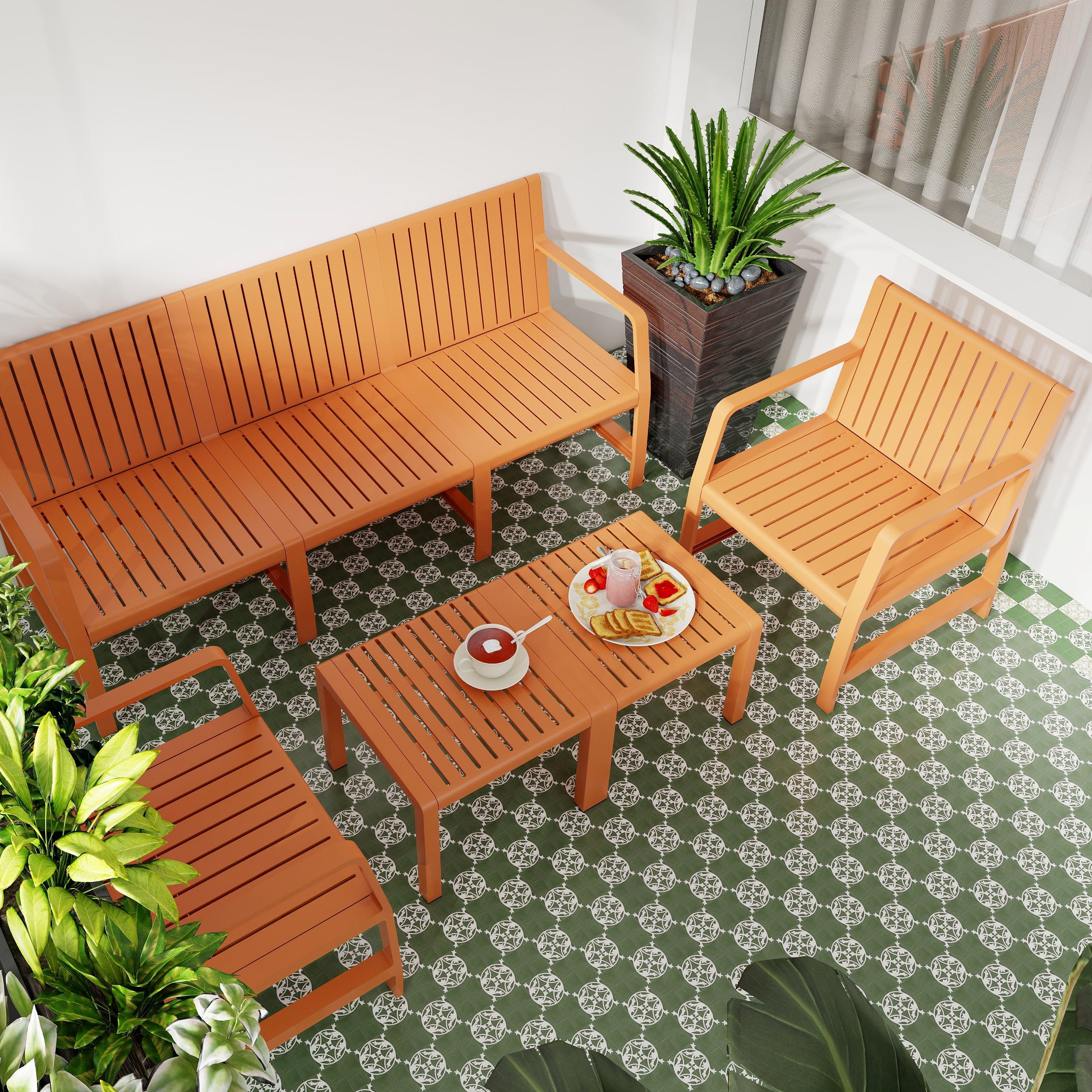 Summer 5-Piece Indoor/Outdoor Furniture Set