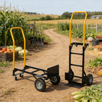 Hand Truck Dual Purpose 2 Wheel Dolly Cart and 4 Wheel Push Cart