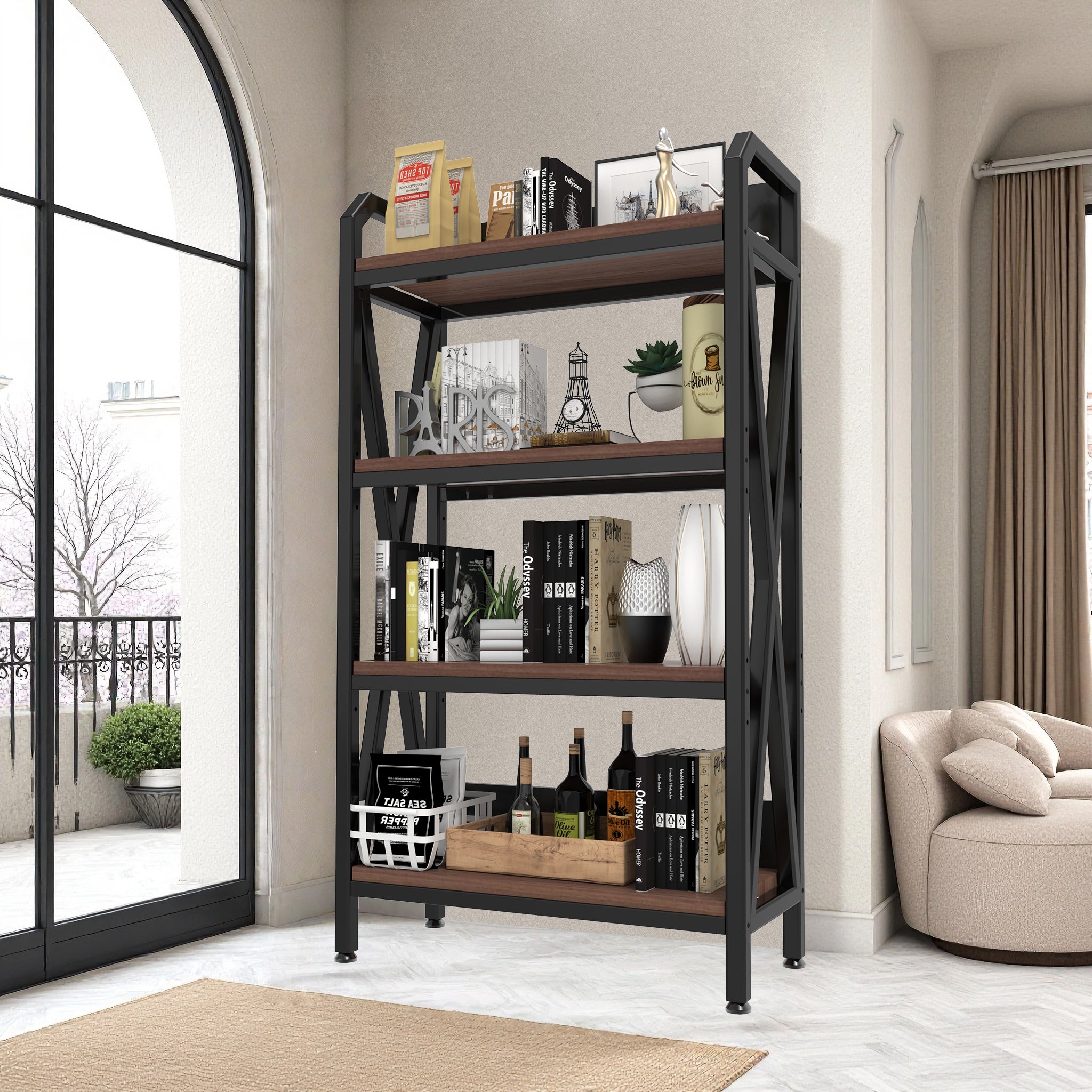 56.30'' Bakers Rack 4-Level Storage Shelves