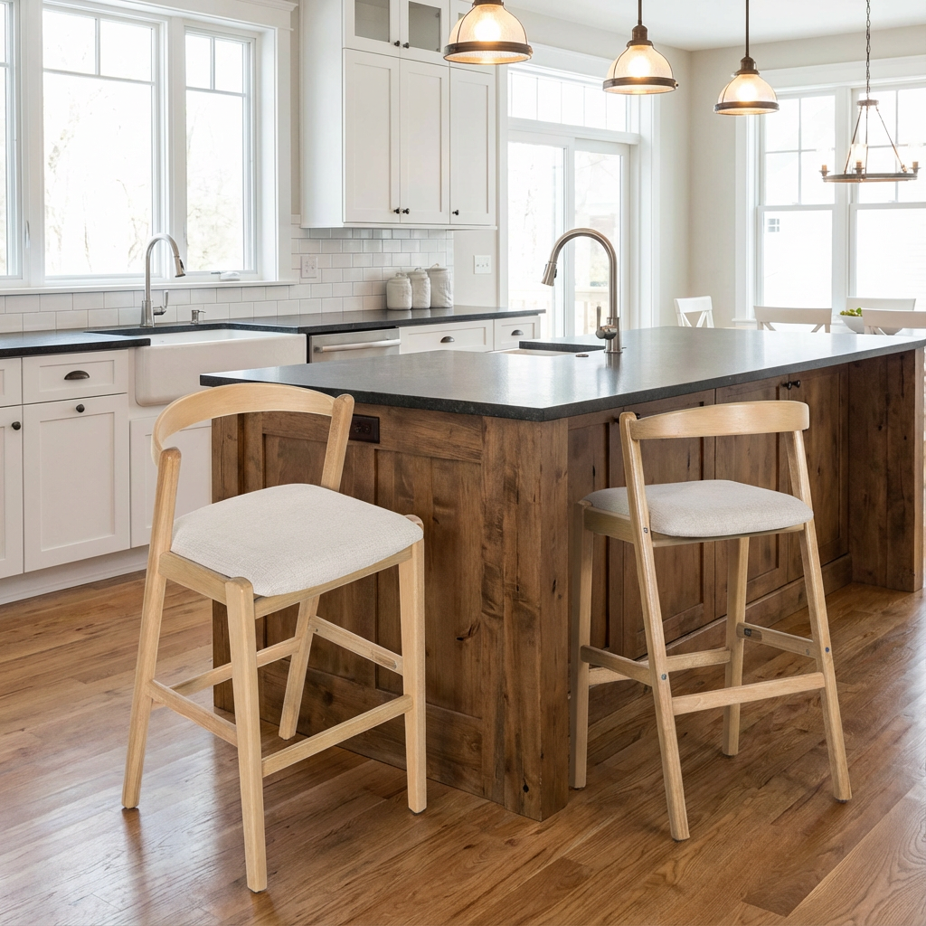 Balmain Indoor Rubberwood Barstool