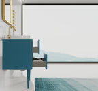 Elena 30" Striped Aquamarine Bathroom Vanity