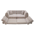 Woven Chenille Striped Compression Sofa