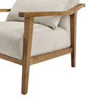 Reagan Wood Arm Accent Chair with Lumbar Pillow