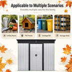 8 ft x 6 ft Outdoor Metal Storage Shed with Window